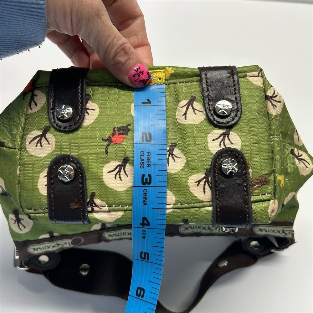 LeSportsac Mini Shoulder Bag Womens Green Forest Animal Print Mini - Picture 12 of 12